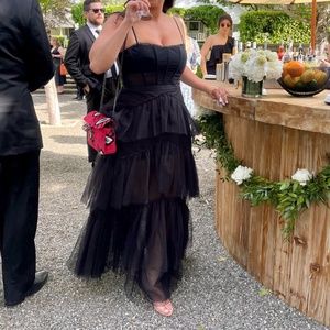 BCBGMAXAZRIA Corset tulle gown